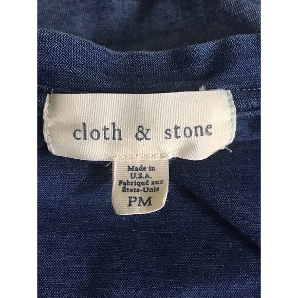 Cloth & Stone Blue Short Sleeve Maxi T-Shirt Dress Size PM - Picture 10 of 12